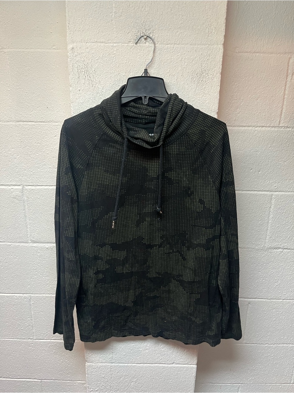 Express Men's Olive Green Cowl Neck Sweater